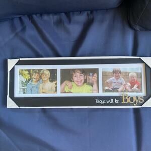 Boys will be boys photo frame
